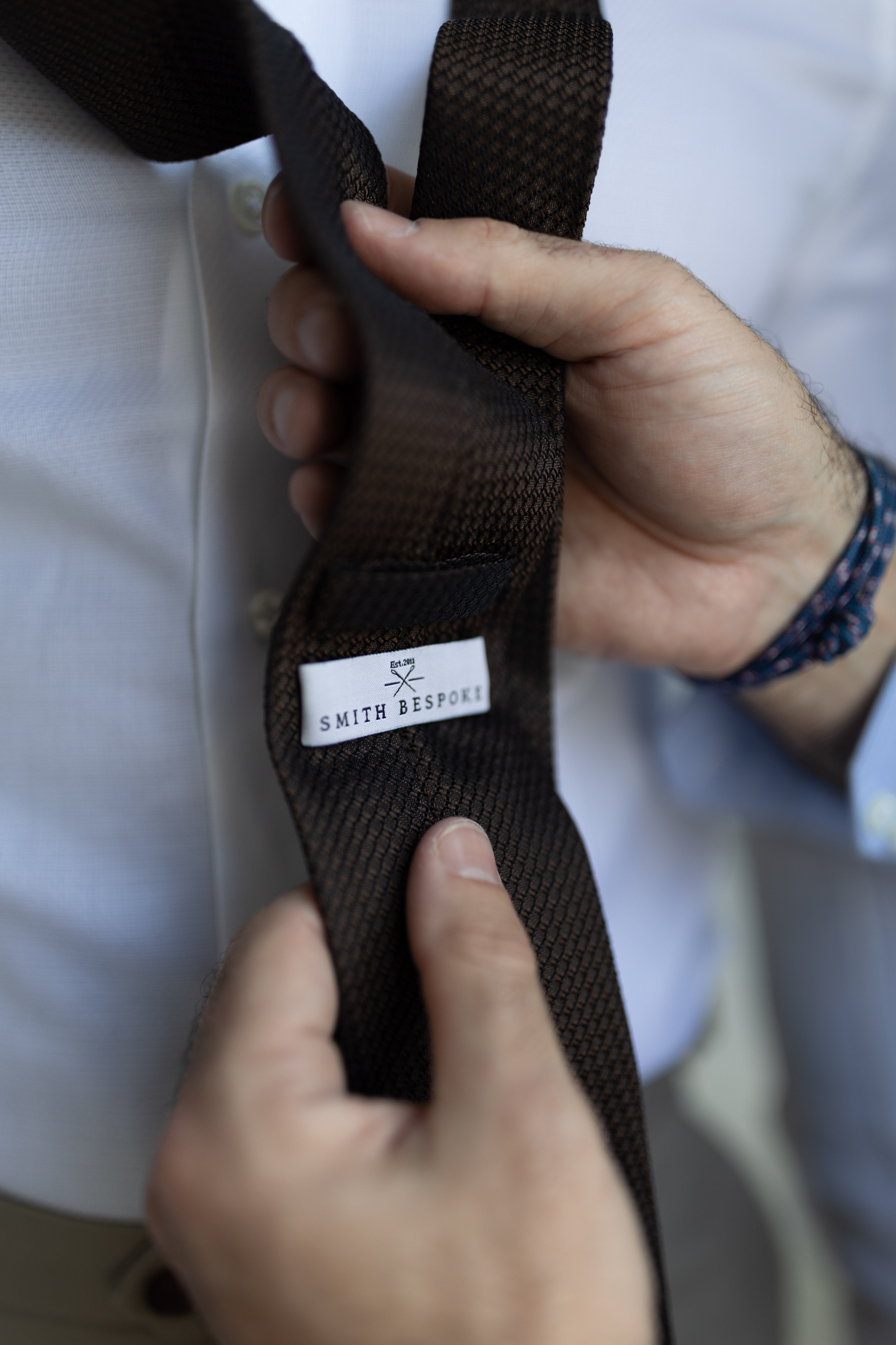 Brown Grenadine Tie